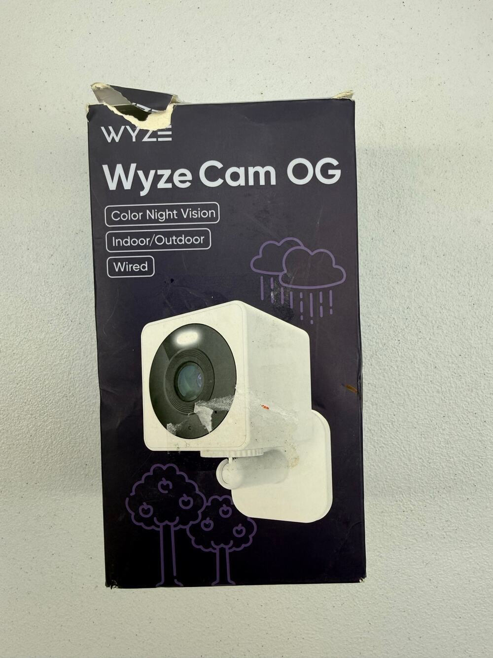 Wyze Cam OG Wired Indoor/Outdoor 1080p HD Smart Home Security Camera WYZECGS